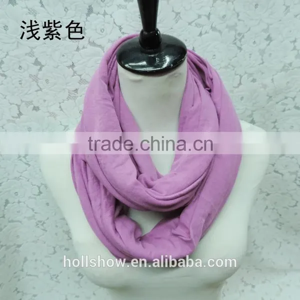Wholesale Solid Color Lady Fashion Infinity Scarf photo-2