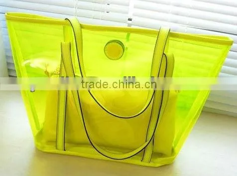 fluorescent pvc tote bag
