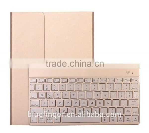 Universal Backlit Bluetooth Keyboard Case for IPad Air2 With Backlit Keys,folio Leather Case With Wireless Bluetooth Keyboard