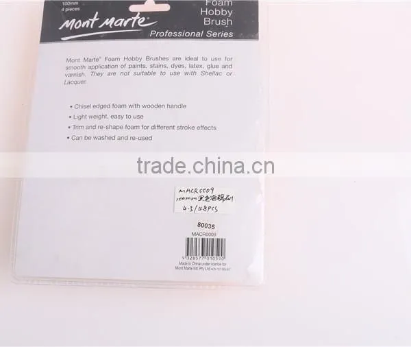 4PCS High Quality Plastic Handle Sponge Brush photo-4