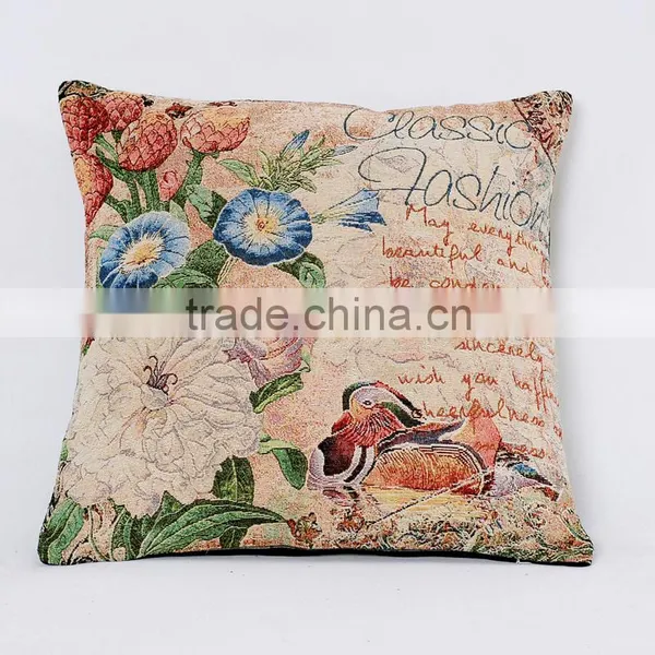 Colorful Flower Embroidered And Printed Decorative Sofa Cushion photo-5