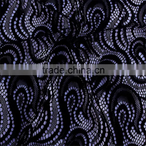 Heavy Black Cord Lace Fabric photo-5