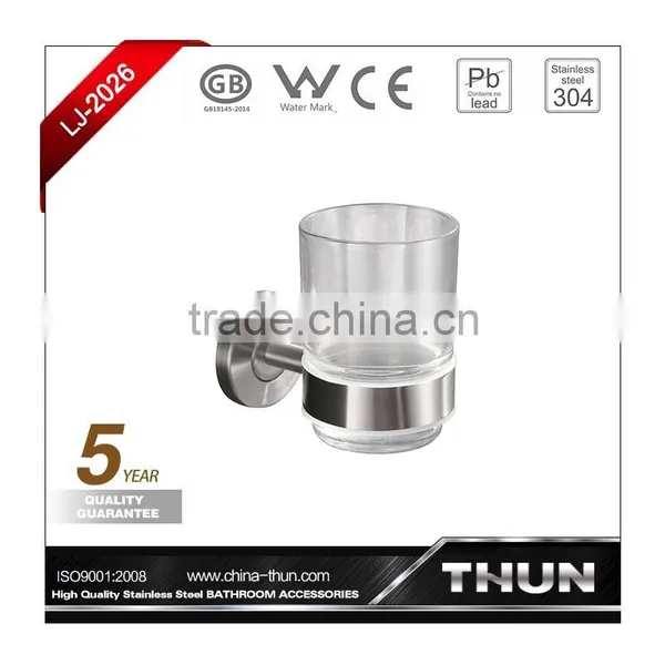 Wall hanger single tumbler holder with glass cup
