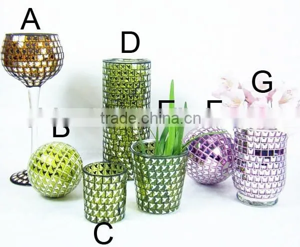 Glass Cylinder Vases for Christmas in White
