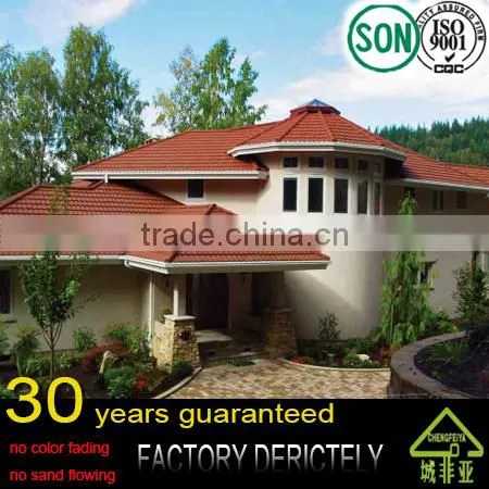 Real Sand Stone Coated Chip Metal Roof Tiles for Many Types photo-5