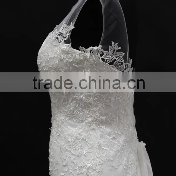 Real Factory Product! Venice Lace Flower With Delicated Beading Mermaid Wedding Dress photo-5