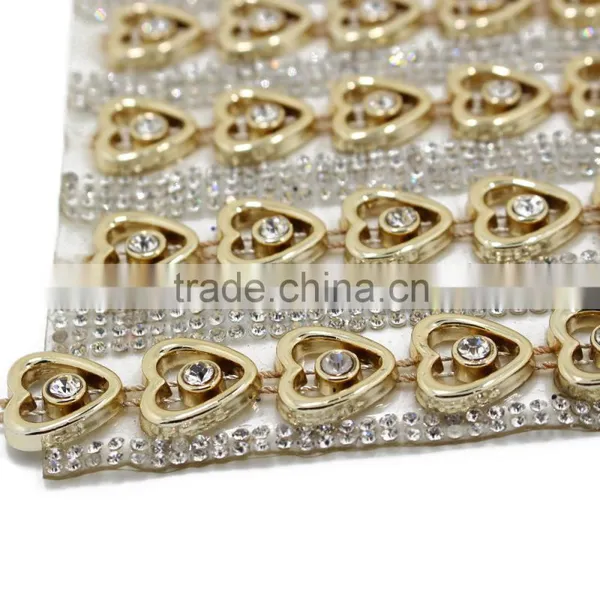 Glue Back Crystal Hot Fix Rhinestone Mesh Sheet Trimming for Shoe and Cloth photo-2