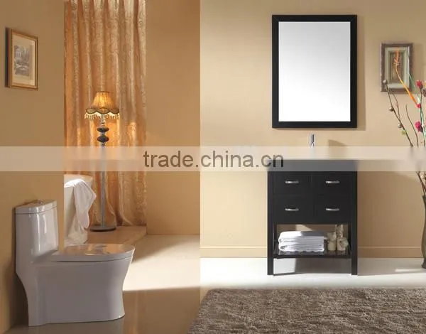 Modern Classic Design Bathroom Furniture Single Basin Cabinet Oak Wood Wash Basin Vanity No.3201A photo-6