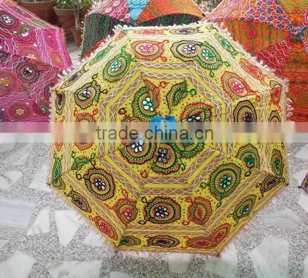 Wholesale Yellow Color Long Sun Promotional Umbrellas