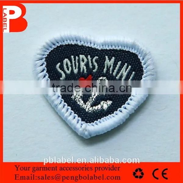 Eco-friendly Directly Factory Customized Cheap Merrowing Woven Patches for Baby photo-6