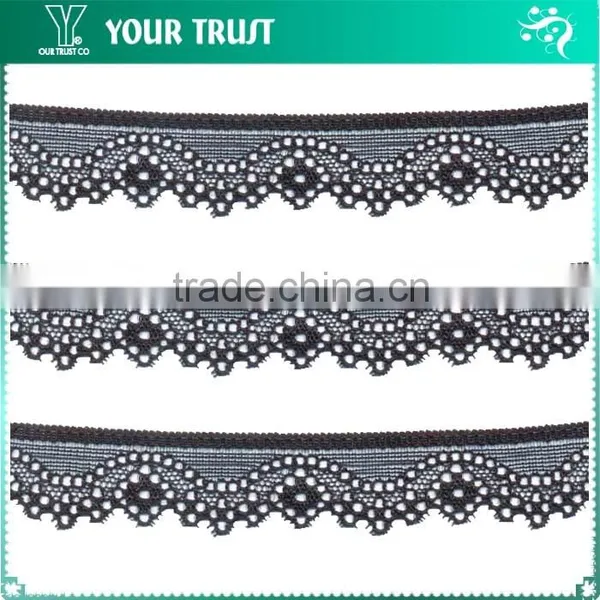 Width 13.5 Centimeter White Stretch Tape Trim Spandex Jacquard Elastic Lace photo-2