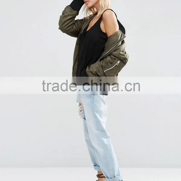Latest Design Fashion Women Clothes Side Split Tops Wholesale Tank Top photo-2