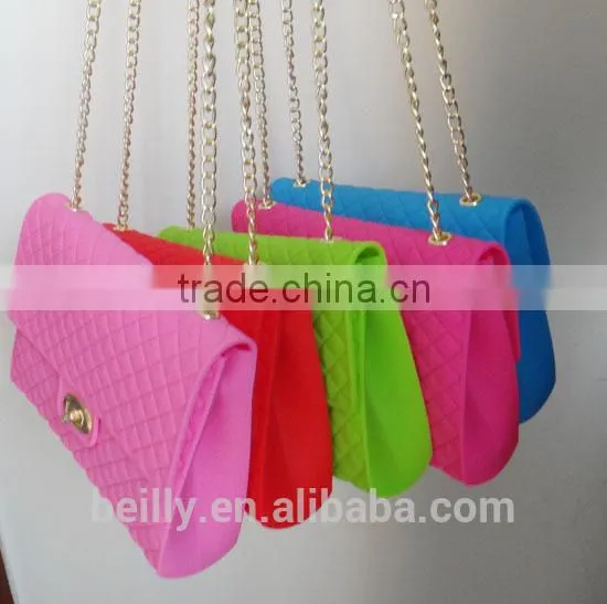 2016 New Hot Design Silicone Rubber Beach Shopping Bag With Zipper photo-2