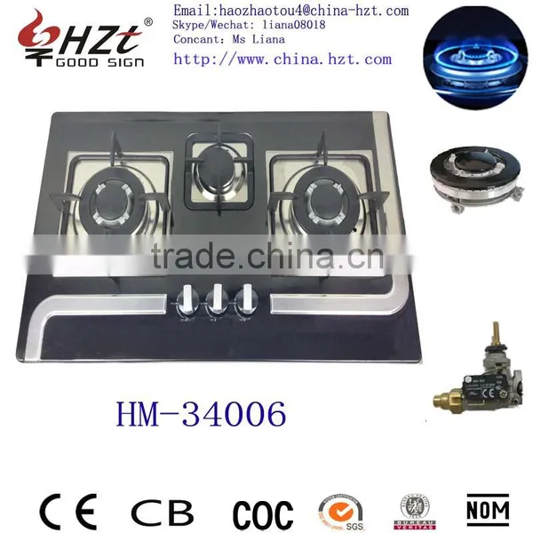 Low Price 3 Burner 710mm Stainless Steel Top Gas Range photo-5