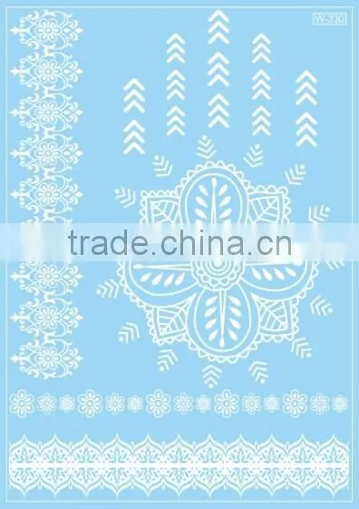 Adhesive Body Jewelry White Tattoo Sticker photo-2