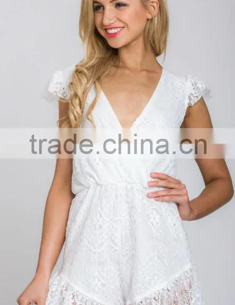 2014 New Design White Jumpsuits Women Lace Jumpsuits All Sex Picture Jumpsuits photo-3