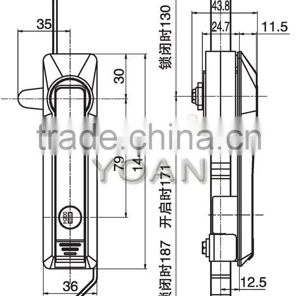 the High Safe Electrical Panel Lock Cabinet Door Lock photo-5
