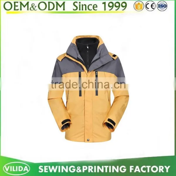 100% Ployester Men Waterproof Softshell Jacket,color Combination Windbreaker Jacket photo-2