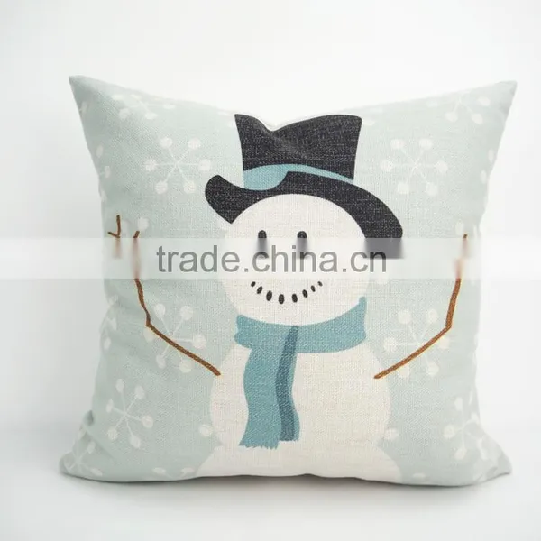Wholesale Custom Linen/cotton Fabric Decorative Throw Cushion Cover Christmas Digital Printed Pillow Case photo-4