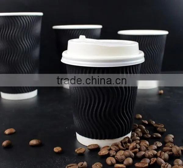 8/12/16oz Ripple Paper Cup for Coffee/tea/hot Drink With Lid,custom Printed s Ripple Paper Cup photo-3