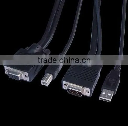 KVM Cable USB2.0 to VGA USBAM,HDB15M to USBBM,HDB15M