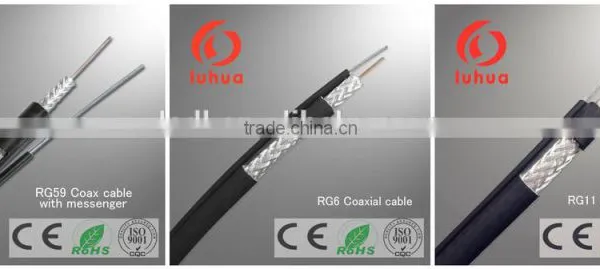 RG59 2c Coaxial Cable rg 59 + 2 Core Power for Video Camera CCTV CATV System CE RoHS ISO9001 Approved photo-3
