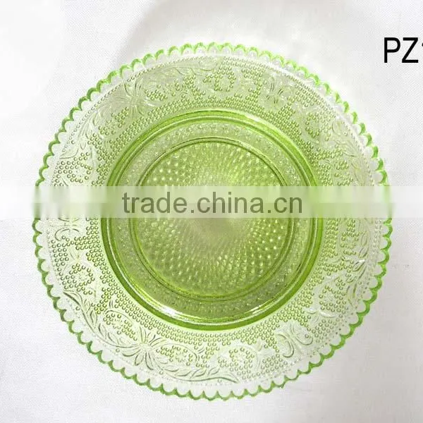 Embossed Colored Glass Dish for Wedding Party photo-2
