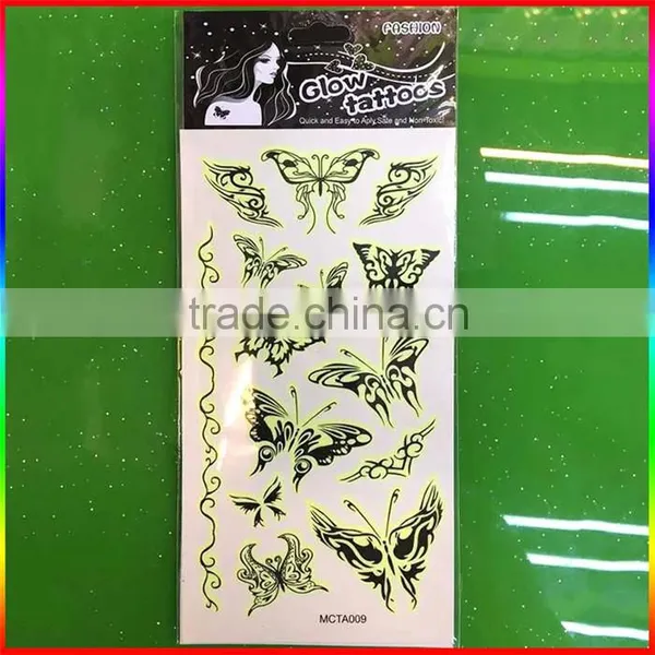 Custom Glow in the Dark Temporary Tattoo Stickers photo-2