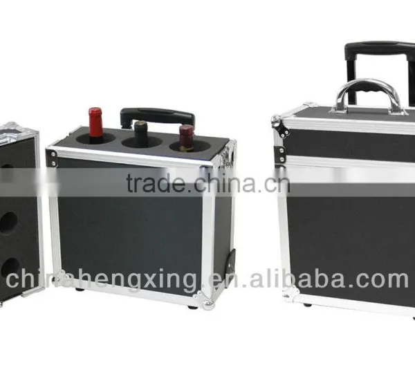 Made of Aluminum, ABS and EVA Bottles Wine Travel Case photo-3