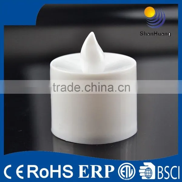 White Battary Power Pillar Mini Led Tealight Candle photo-2
