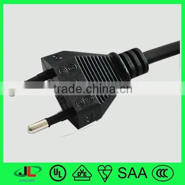 Flat Lamp Cord Plug EU Standard 2 Pin ac Electric Plug for Sale photo-6