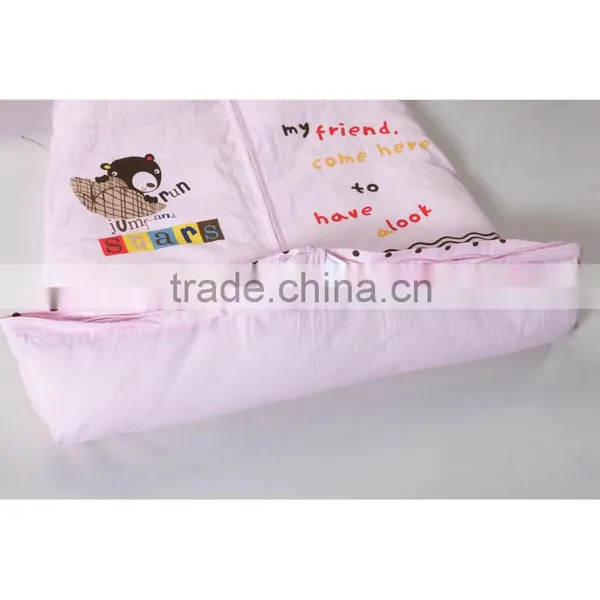 Children's 100% Cotton Baby Sleeping Bag Detachable Sleeve and Detachable Cotton Fillings Quilt for Four Seasons Pink Color photo-4