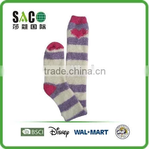 Colorful Stripe Pattern Knee-high Fluffy Socks photo-2