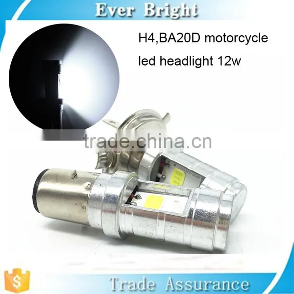 6000K LED Hi/Lo Beam Headlight Front Light H4 H6 BA15D BA20D Bulb Lamp For Motorcycle 12V 24V Lights photo-2