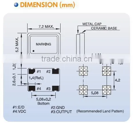 7x5mm SMD Crystal Oscillator (32.768KHz) (5.0V) photo-2