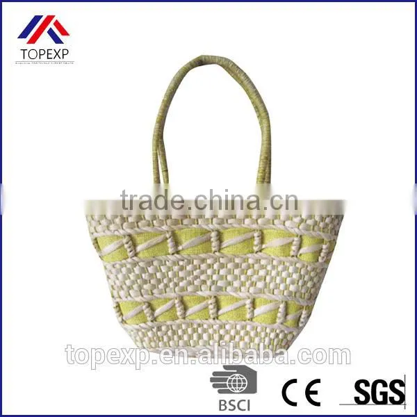 Woven Paper Straw Bag Straw Tote Bag Plain Bag photo-4