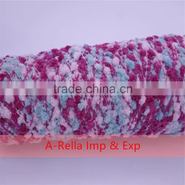 Polyester Yarn 6NM , Beads Yarn Dyed in Cone Knitting Yarn photo-2