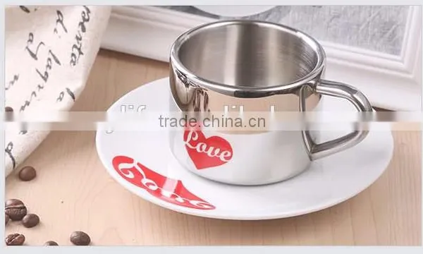 Promotional Custom Double Wall Stainless Steel Coffee Mug With Handle photo-3
