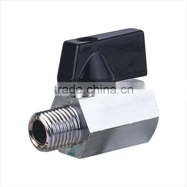 Mini Ball Valve With Size of 1/4" 3/8"1/2" ,brass Chrome Planted photo-3