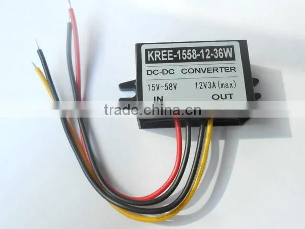 Car Power Adapter 15V 24V 36V 48V 55V Turn 12V3A DC-DC Step-down Power Module photo-3