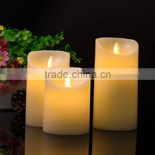 Led Moving Wick Wax Candles Led Wax Candle With Dancing Wick Flameless Flicking Moving Wick Candle Battery Operated Led Candles photo-3
