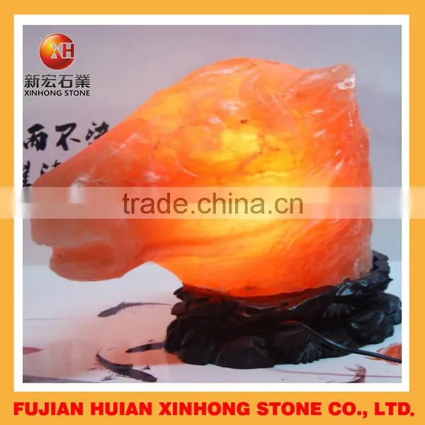 Himalayan Floor Salt Crystal Lamp for Home With Wooden Base Design photo-3
