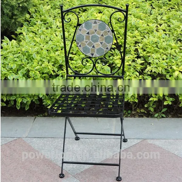 Ornate Mosaic Bistro Set Stone Pattern Coffee Table Outdoor Wedding Furniture photo-3