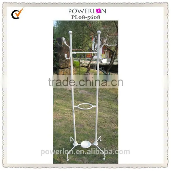 POWERLON Vintage Handmade Coat Rack Umbrella Stand Wrought Iron Home Furniture photo-2