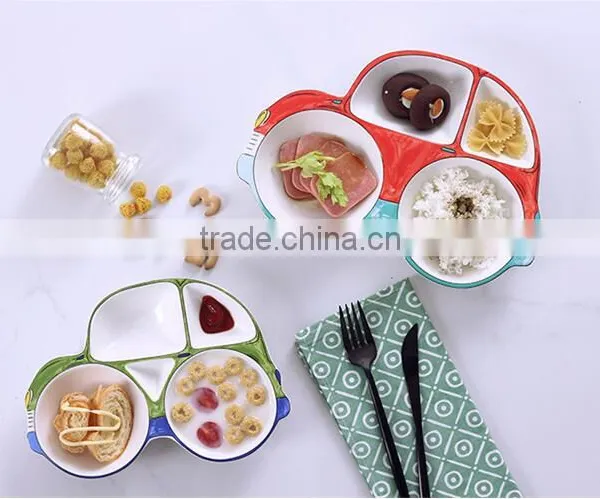 9inch Car Shape Ceramic Plate Children Ceramic Plate Kids Funny Ceramic Plate photo-6