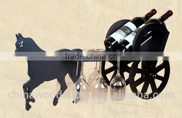 Animals Decorative Wrought Wood Wine Racks Promotion Weeding Gift Animal Shaped Single Wine Bottle Serving Rack Holder Di photo-3