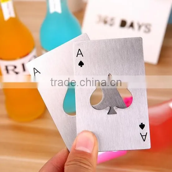 Wholesale Metal Stainless Steel Poker Shape Beer Bottle Opener photo-3