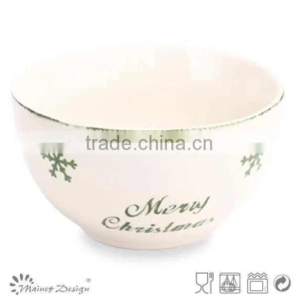 Love and Snowflake Christmas Decorations Decorative Ceramic Bowls photo-4