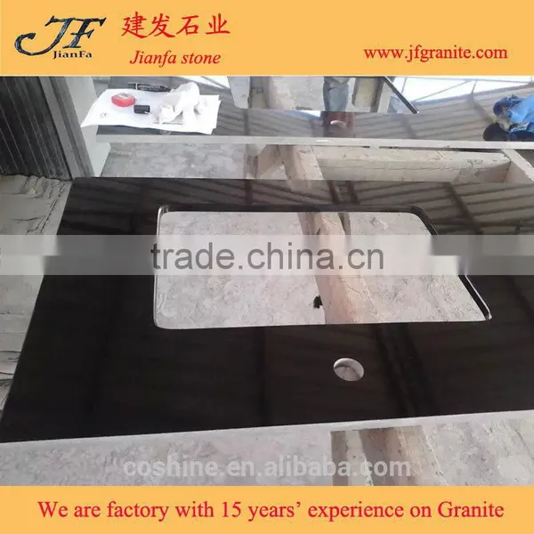 Chinese Granite G684 Black Basalt Stone Granite Countertop Slabs photo-3