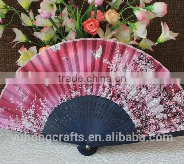 Chinese Traditional Bamboo Real Silk Folding Fan photo-4